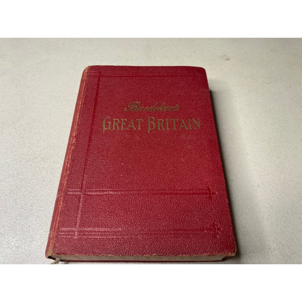 Vintage 1932 Baedeker's Great Britain Travel Guide 9th Edition Red Book Maps